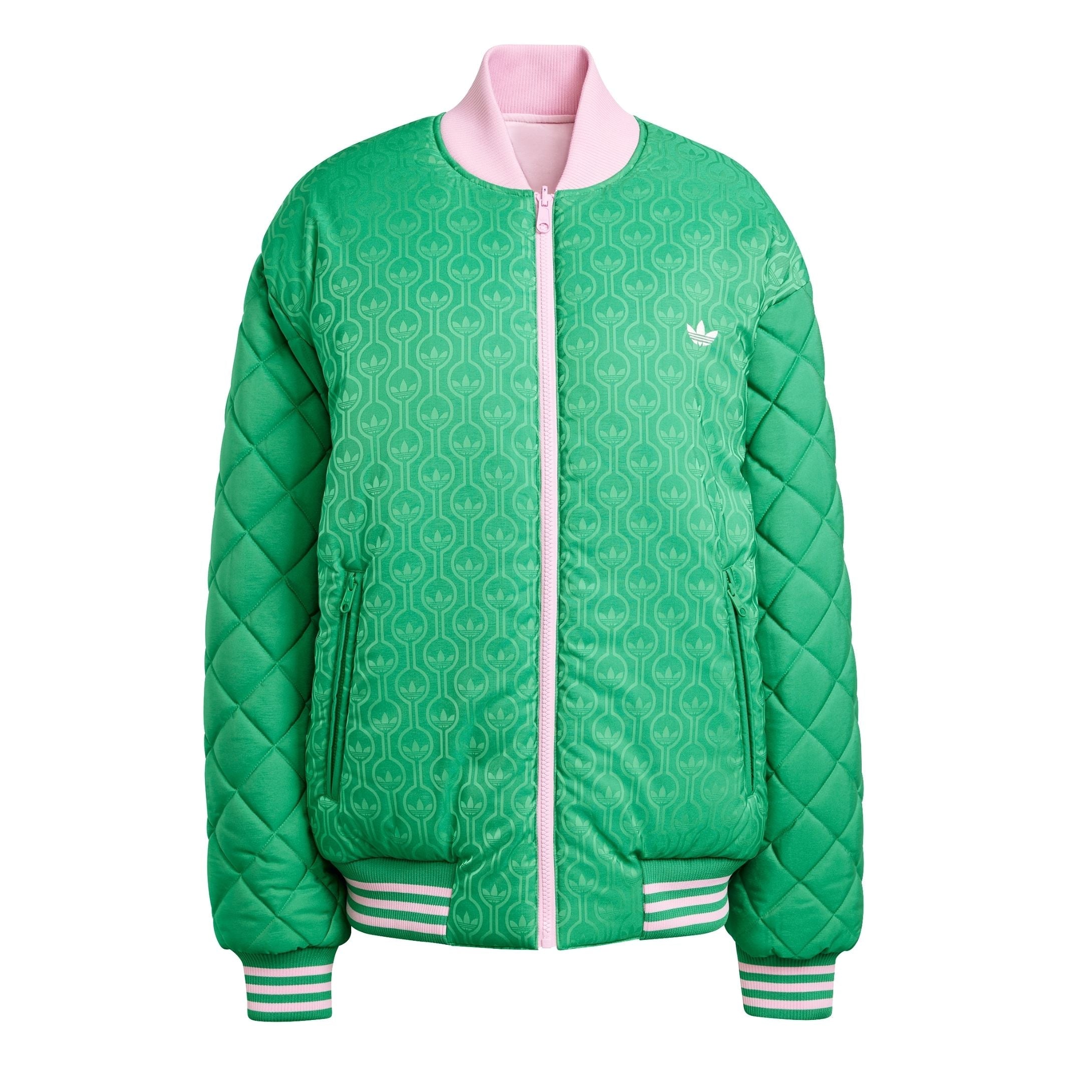 Adidas green bomber jacket womens deals