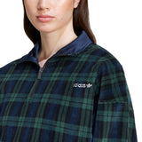 adidas Originals Corduroy Tartan Half Zip Top Kadın Sweatshirt 