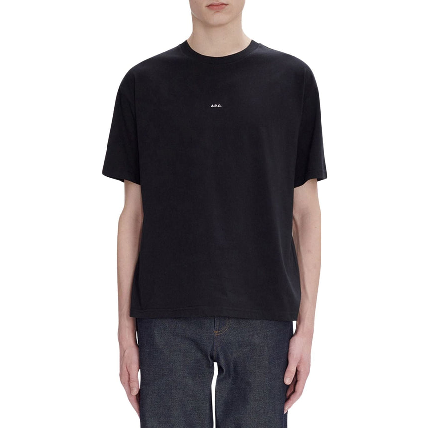 A.P.C. Boxy Micro Logo T-Shirt Noir/Blanc