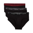 Calvin Klein Hip Brief 3PK Cotton Classics - Erkek B- Black/Charc Heather/Syrah Wbs