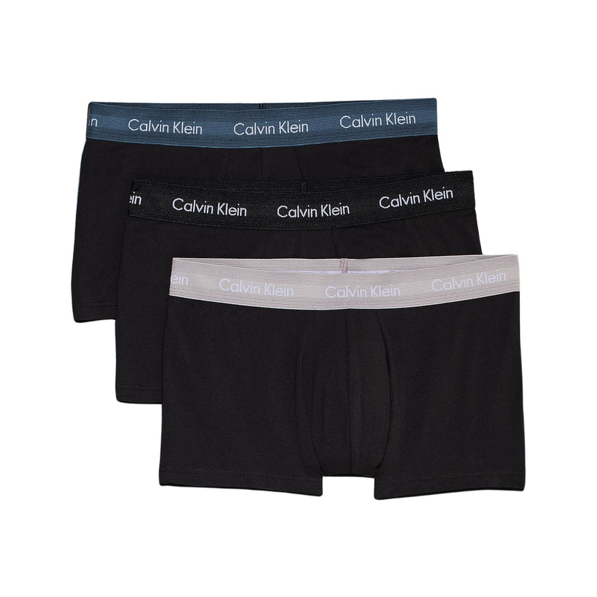 Calvin Klein Low Rise Trunk 3PK Cotton Stretch - Erkek B- Ink/Ash/Troposphere