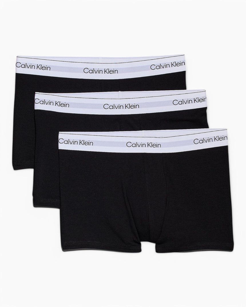 Calvin Klein Trunk 3PK Modern Cotton - Erkek Black/ Black/ Black