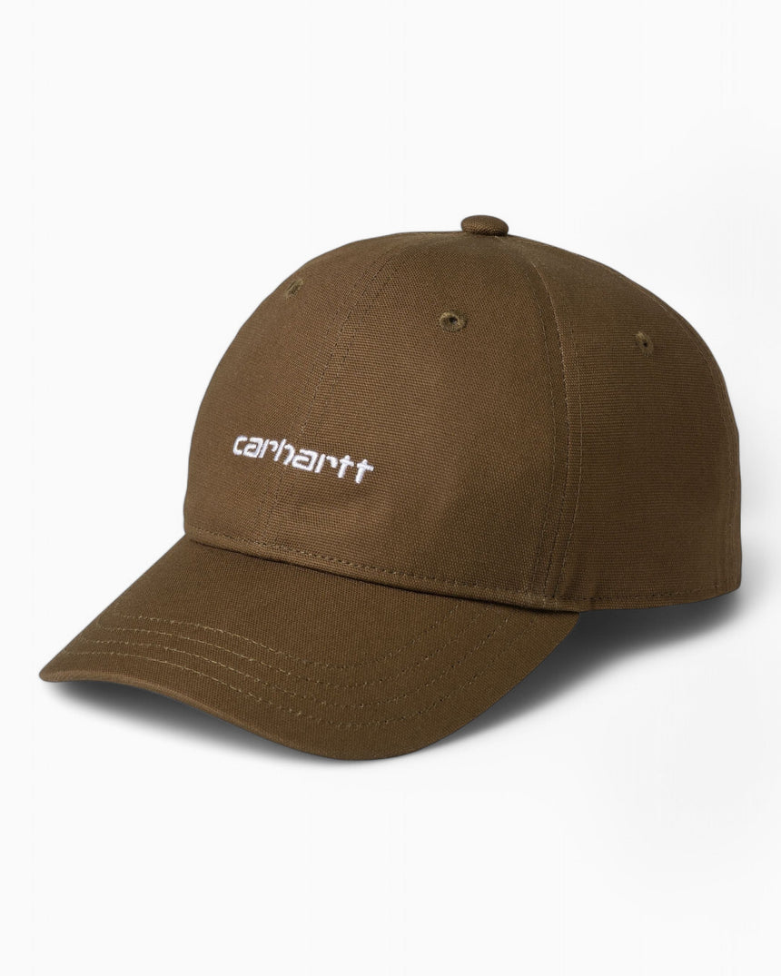 Carhartt WIP Canvas Script Cap Lumber/White