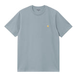 Carhartt WIP S/S Chase Erkek T-Shirt Frosted Blue/Gold