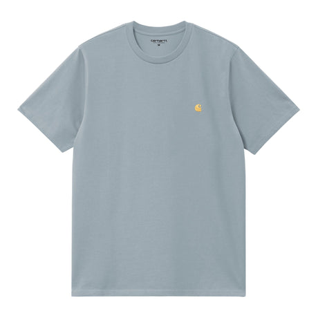 Carhartt WIP S/S Chase Erkek T-Shirt Frosted Blue/Gold