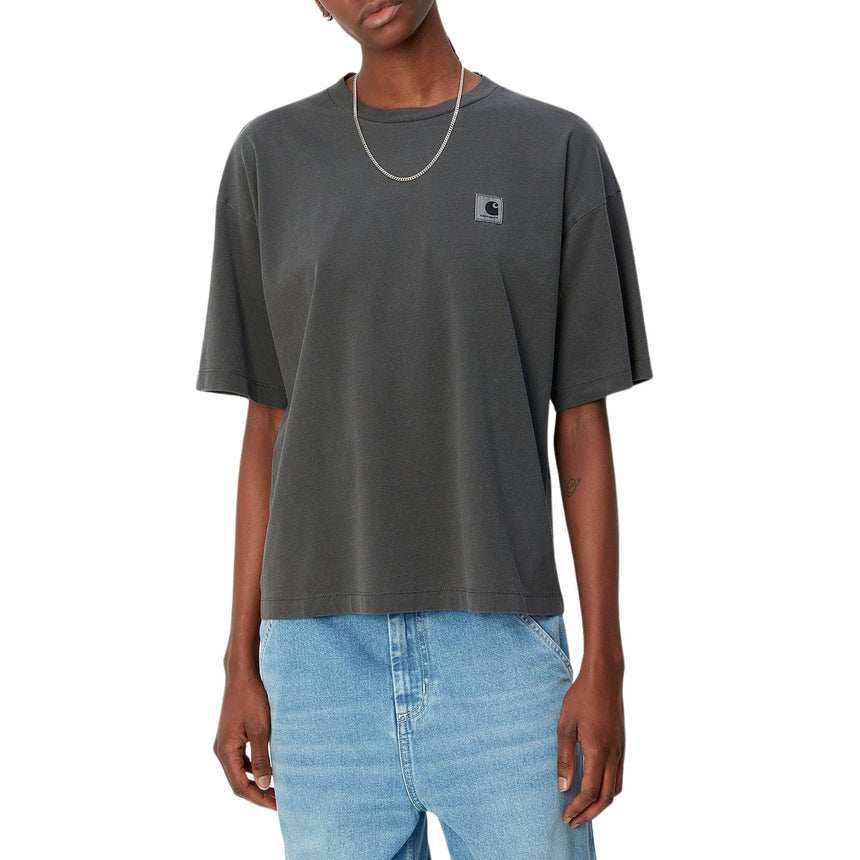 Carhartt WIP S/S Nelson Kadın T-Shirt Charcoal Garment Dyed