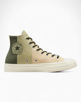 Converse Chuck 70 Hi Patchwork Suede Kadın Sneaker Nutty Granola/Mossy Sloth