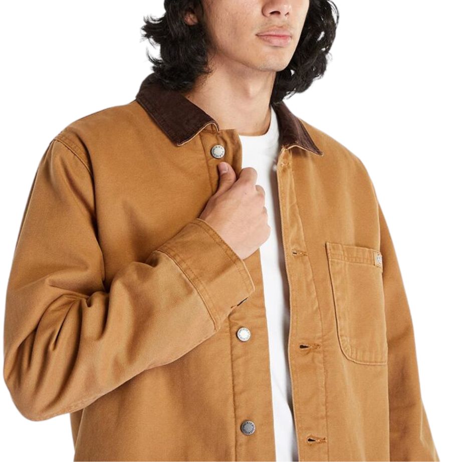 Dickies Workwear Chore top Full Zip Tan Cord Collar Jacket