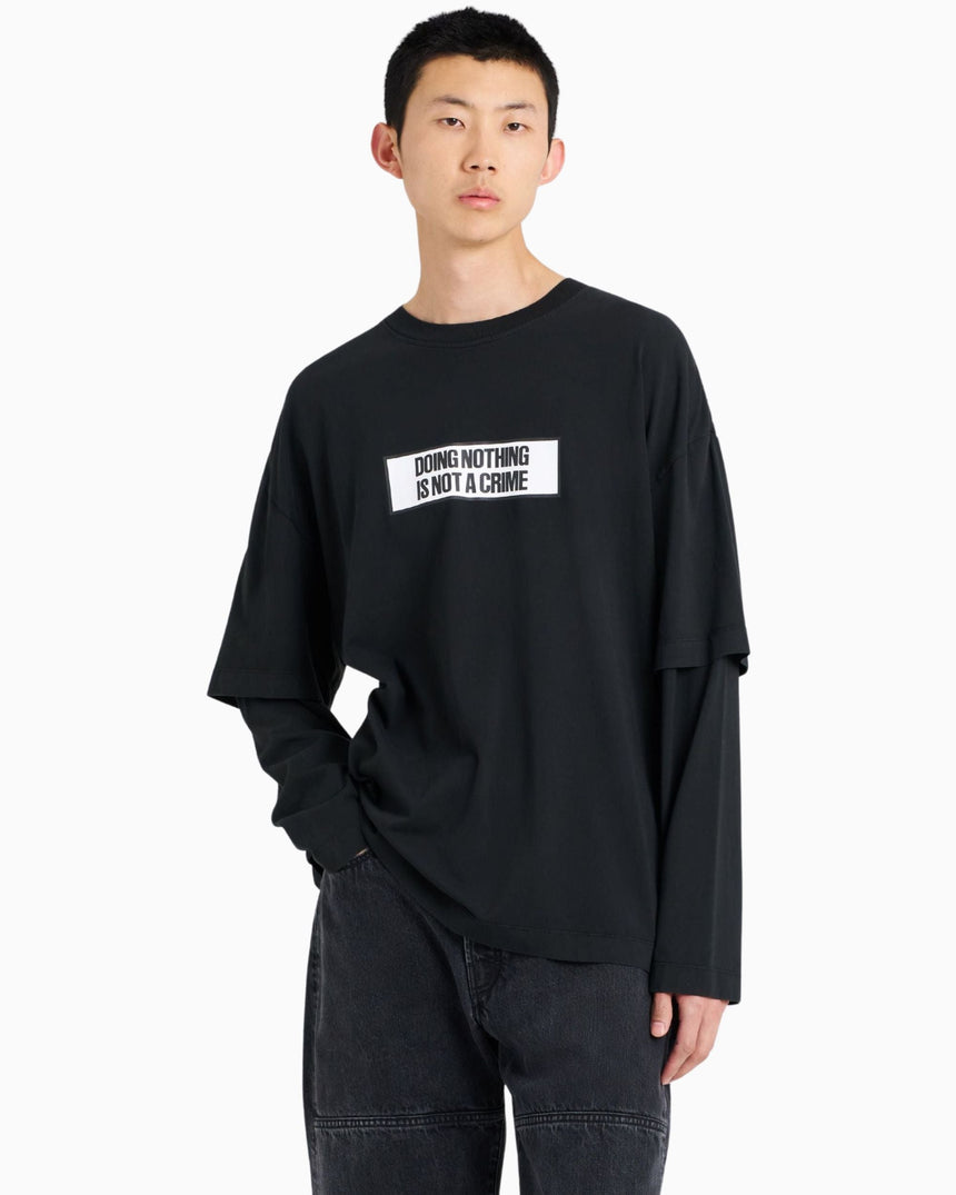 Études Studio Double Sleeves Tee Shirt Not A Crime