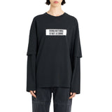 Études Studio Double Sleeves Tee Shirt Not A Crime Black