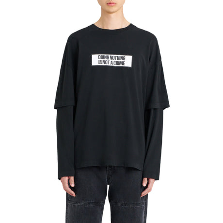 Études Studio Double Sleeves Tee Shirt Not A Crime