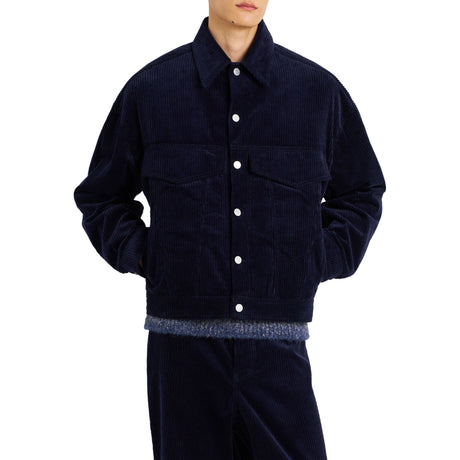 Études Studio Loose Corduroy Erkek Ceket Navy