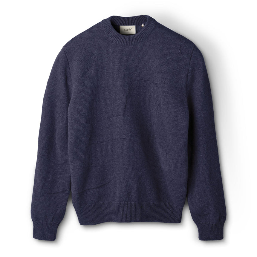 Forét Relax Jacquard Erkek Knit Kazak Navy