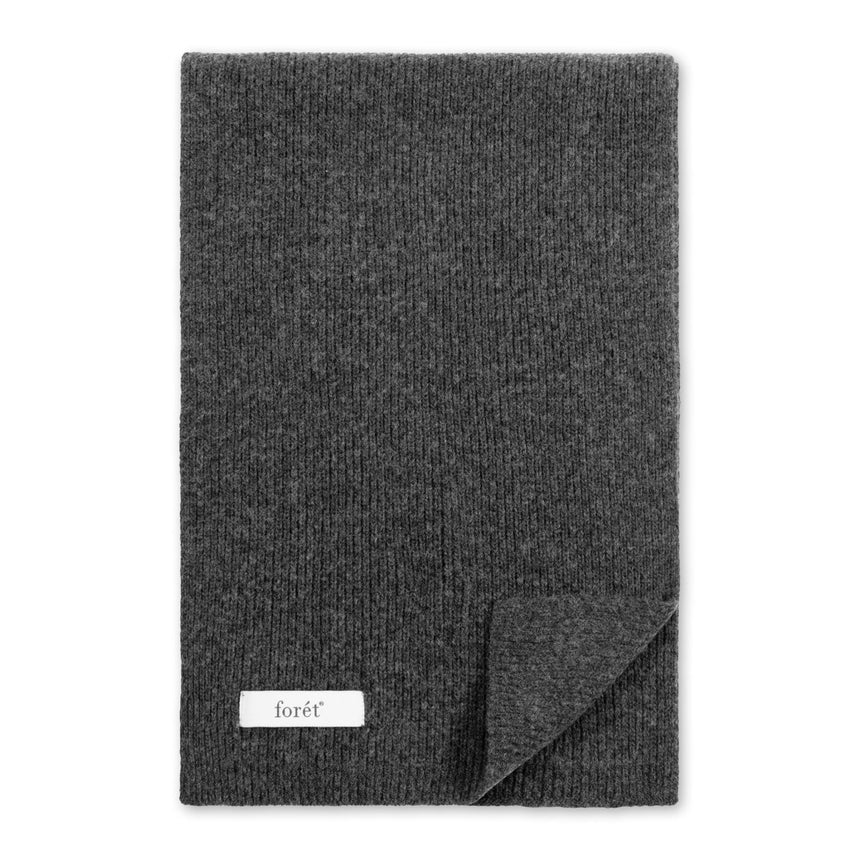 Forét Relax Rib Scarf Dark Grey Melange