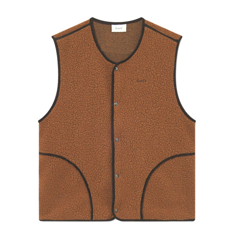 Forét Tulip Sherpa Fleece Erkek Vest Brown