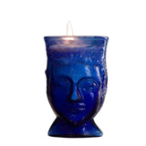 La Soufflerie Verre Tête Bougie Blue