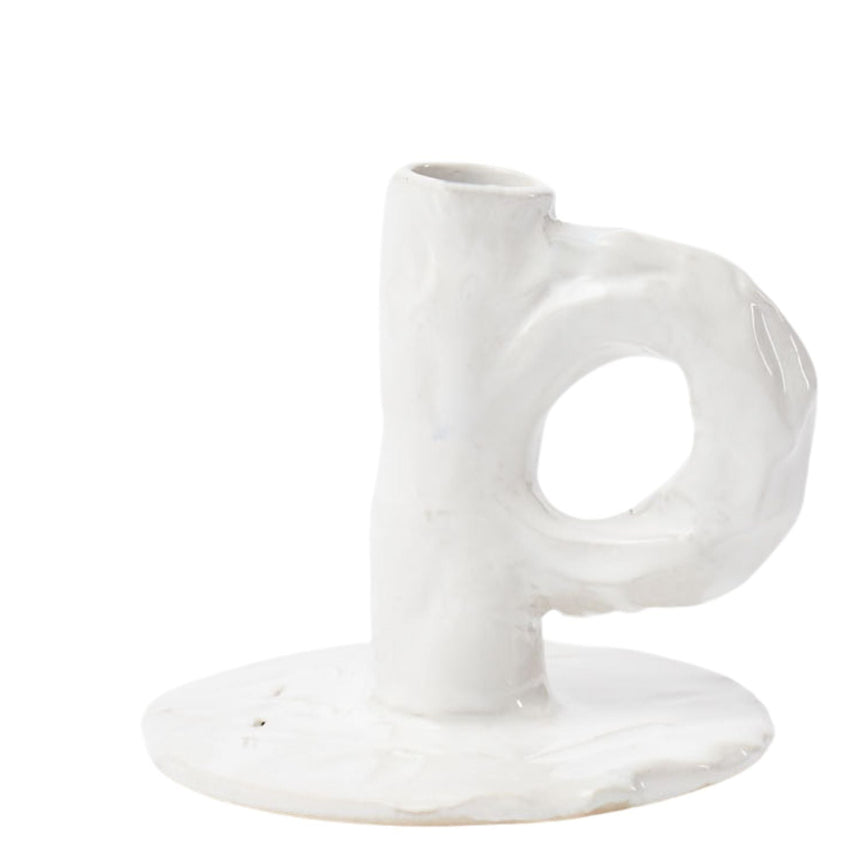 Niko June Studio Candlestick White