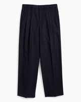 Norse Projects Benn Relaxed Cotton Wool Twill Pleated Erkek Pantolon Dark Navy