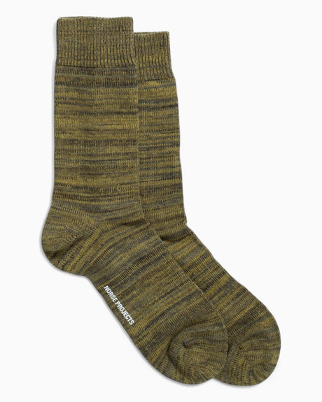 Norse Projects Bjarki Cotton Twist Sock Facade Yellow