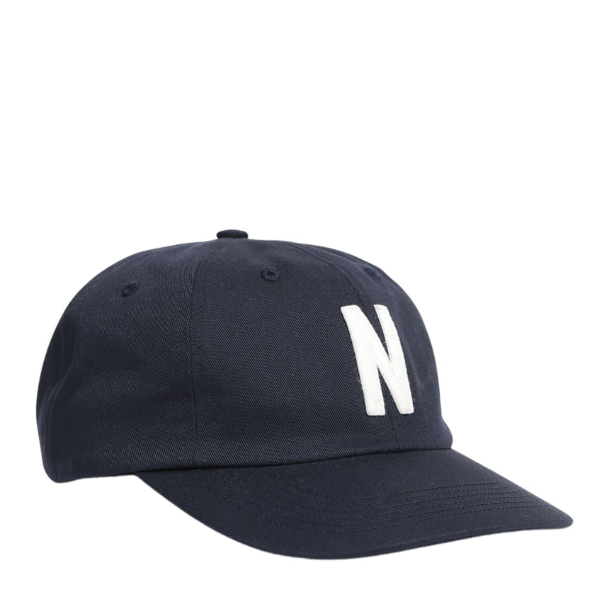 Norse Projects Felt N Twill Sports Cap Dark Navy