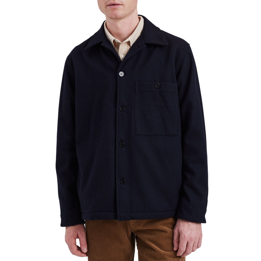 Norse Projects Folke Wool Erkek Gömlek Ceket Dark Navy