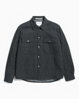 Norse Projects Hjalmer Insulated Wool Erkek Gömlek Ceket Charcoal Melange