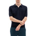 Norse Projects Leif Cotton Linen Polo T-Shirt Dark Navy
