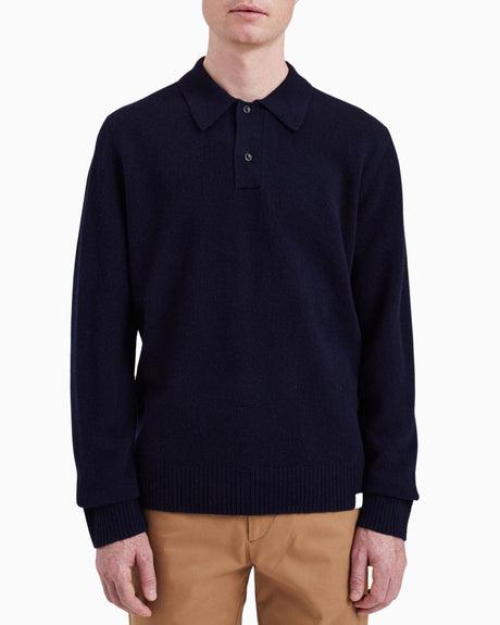 Norse Projects Norse Standard Merino Lambswool Polo Erkek Kazak