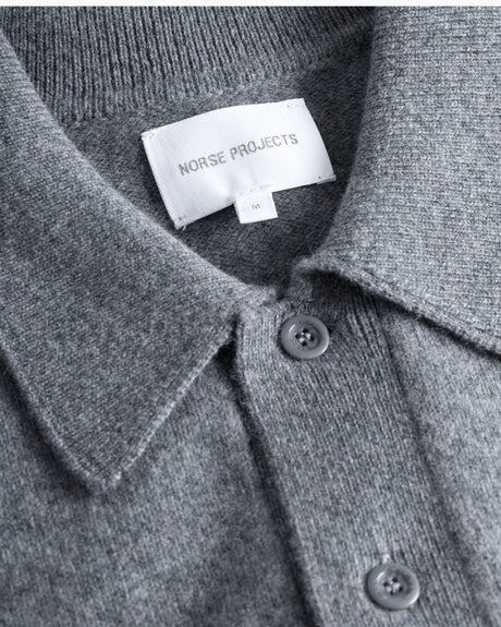 Norse Projects Norse Standard Merino Lambswool Polo Erkek Kazak