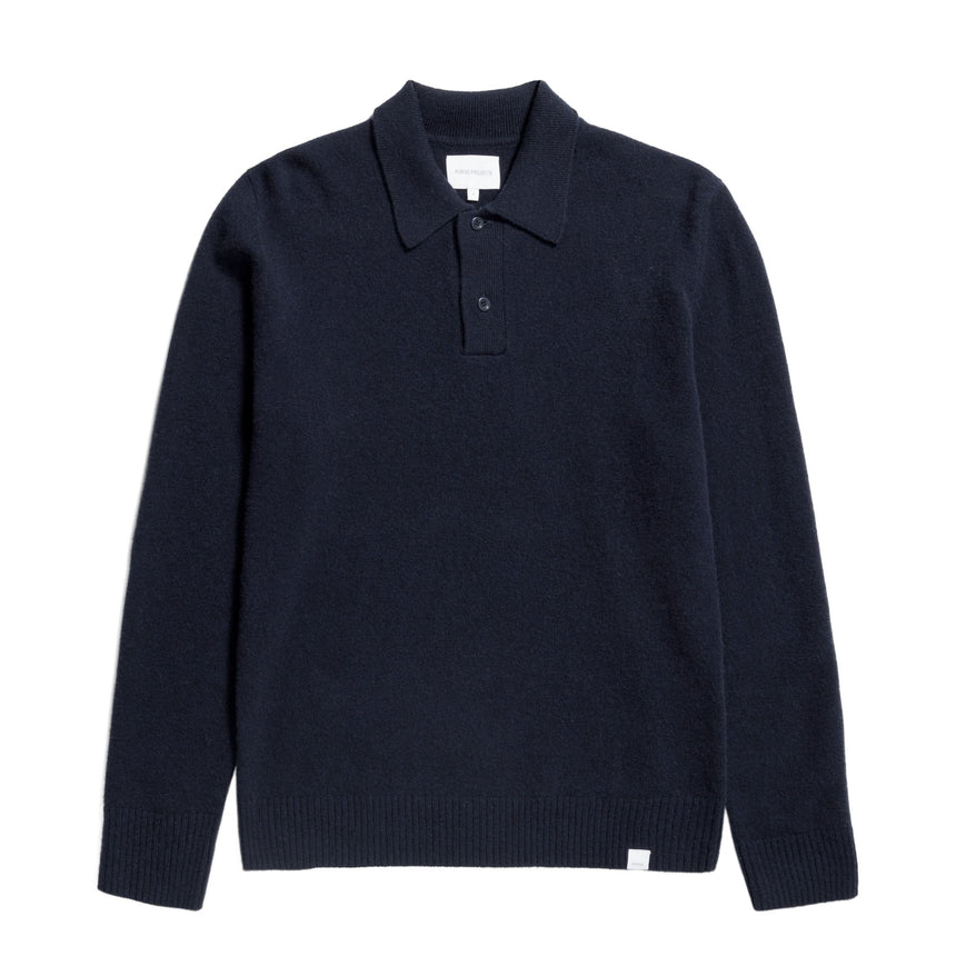 Norse Projects Norse Standard Merino Lambswool Polo Erkek Kazak