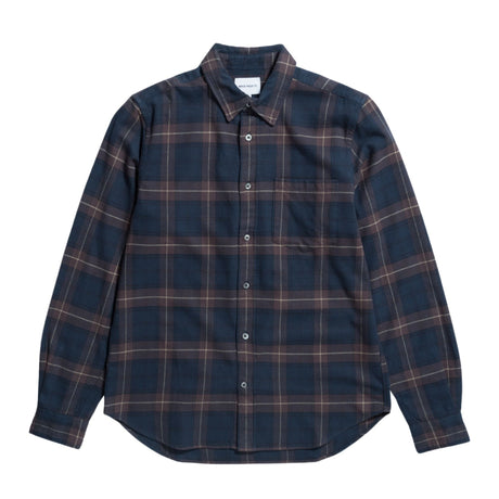 Norse Projects Osvald Flannel Check Erkek Gömlek Wine Red