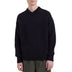 Norse Projects Rasmus Relaxed Brushed V-Yaka Erkek Kazak Black