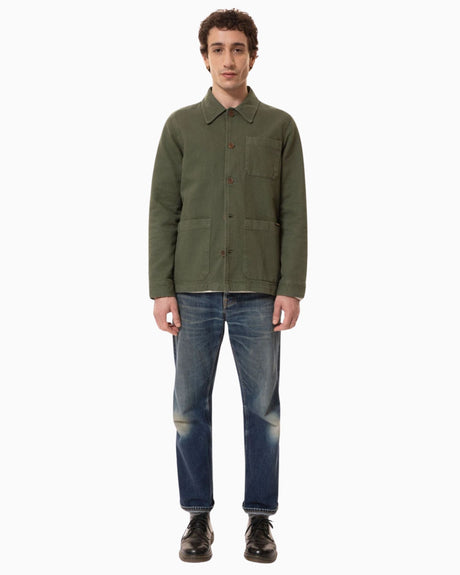 Nudie Jeans Barney Worker Erkek Ceket Olive