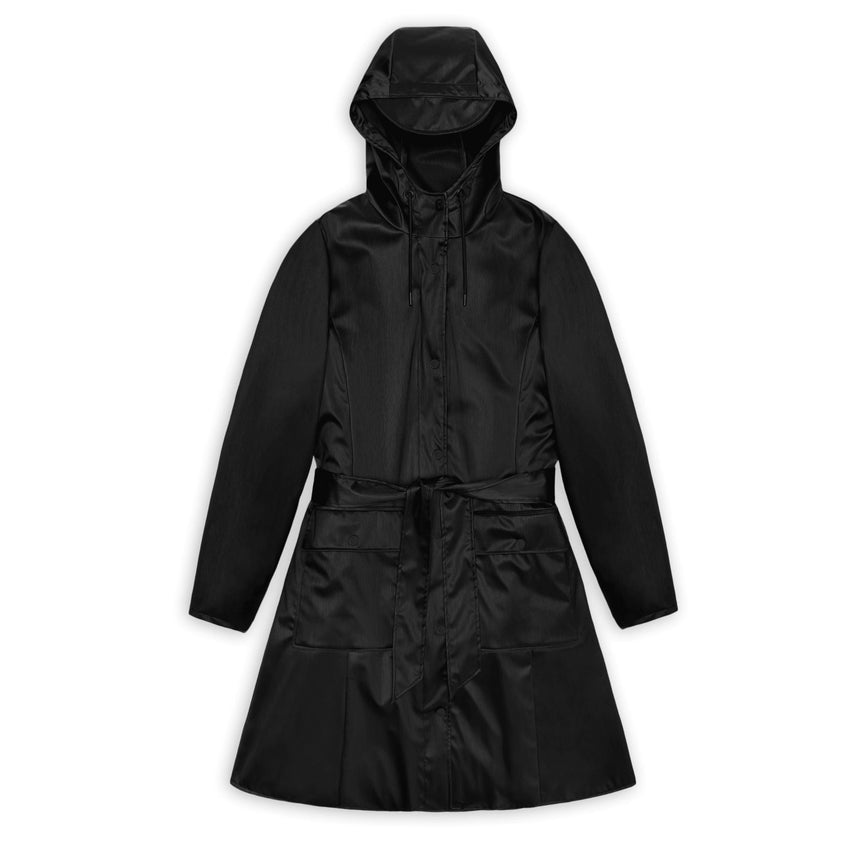 Rains Curve Jacket Black Grain