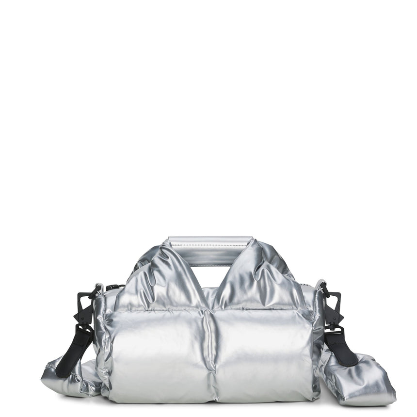 Rains Nyssa Puffer Duffel Crossbody Mini Omuz Çantası Mirror