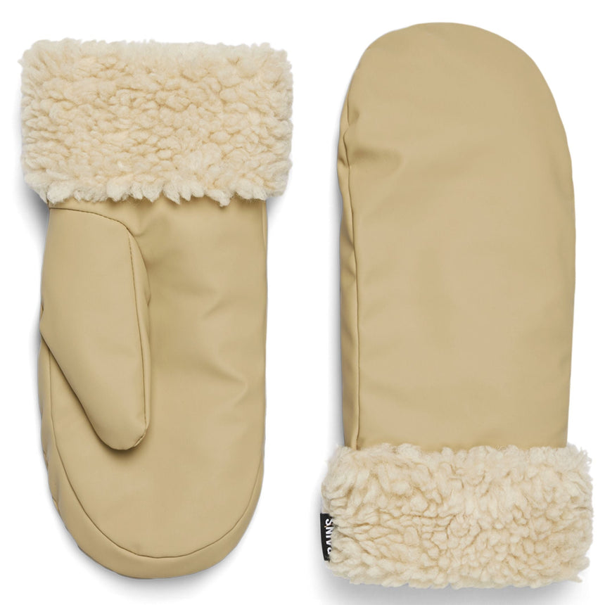 Rains Puffer Fleece Mittens Sand