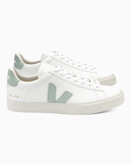 VEJA Campo Chromefree Leather Kadın Sneaker Extra White/Matcha