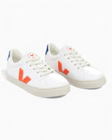 VEJA Small Esplar Laces Chromefree Leather Çocuk Sneaker Extra White/Fluo