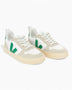 VEJA Small V-10 Laces Chromefree Leather Çocuk Sneaker Extra White/Emeraude Almond