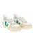 VEJA Small V - 10 Laces Chromefree Leather Çocuk Sneaker Extra White/Emeraude Almond