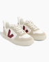 VEJA Small V-10 Laces Chromefree Leather Çocuk Sneaker Extra White/Marsala Almond