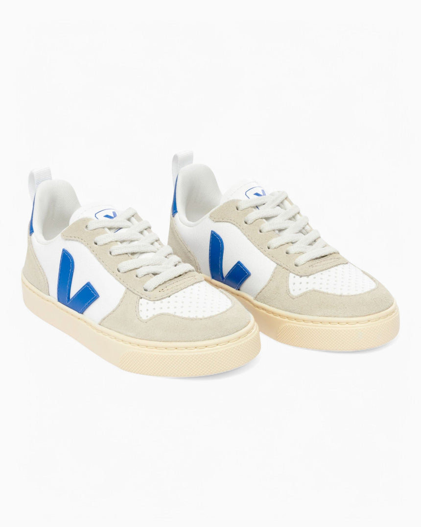 VEJA Small V-10 Laces Chromefree Leather Çocuk Sneaker Extra White/Paros Almond