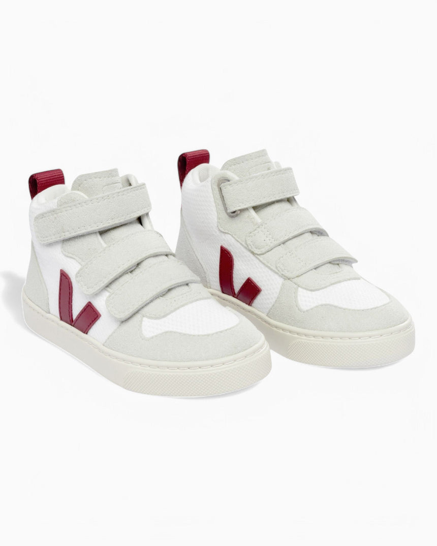 VEJA Small V-10 Mid B-Mesh Çocuk Sneaker White Marsala