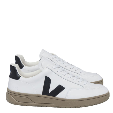 VEJA V-12 Leather Erkek Sneaker Extra White/Black/Dune