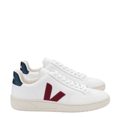 VEJA V-12 Leather Erkek Sneaker Extra White/Marsala/Nautico