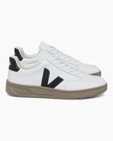 VEJA V-12 Leather Erkek Sneaker Extra White/Black/Dune