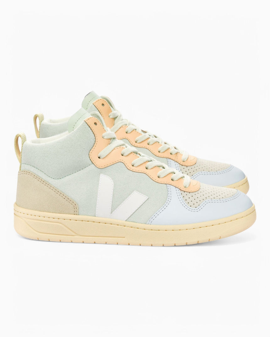 VEJA V-15 Suede Erkek Sneaker Jade/White/Multico