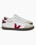 VEJA Volley Organic Traced Leather Erkek Sneaker White/Pekin/Bark