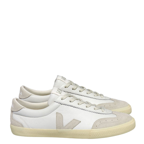 VEJA Volley Organic Traced Leather Kadın Sneaker White/Natural