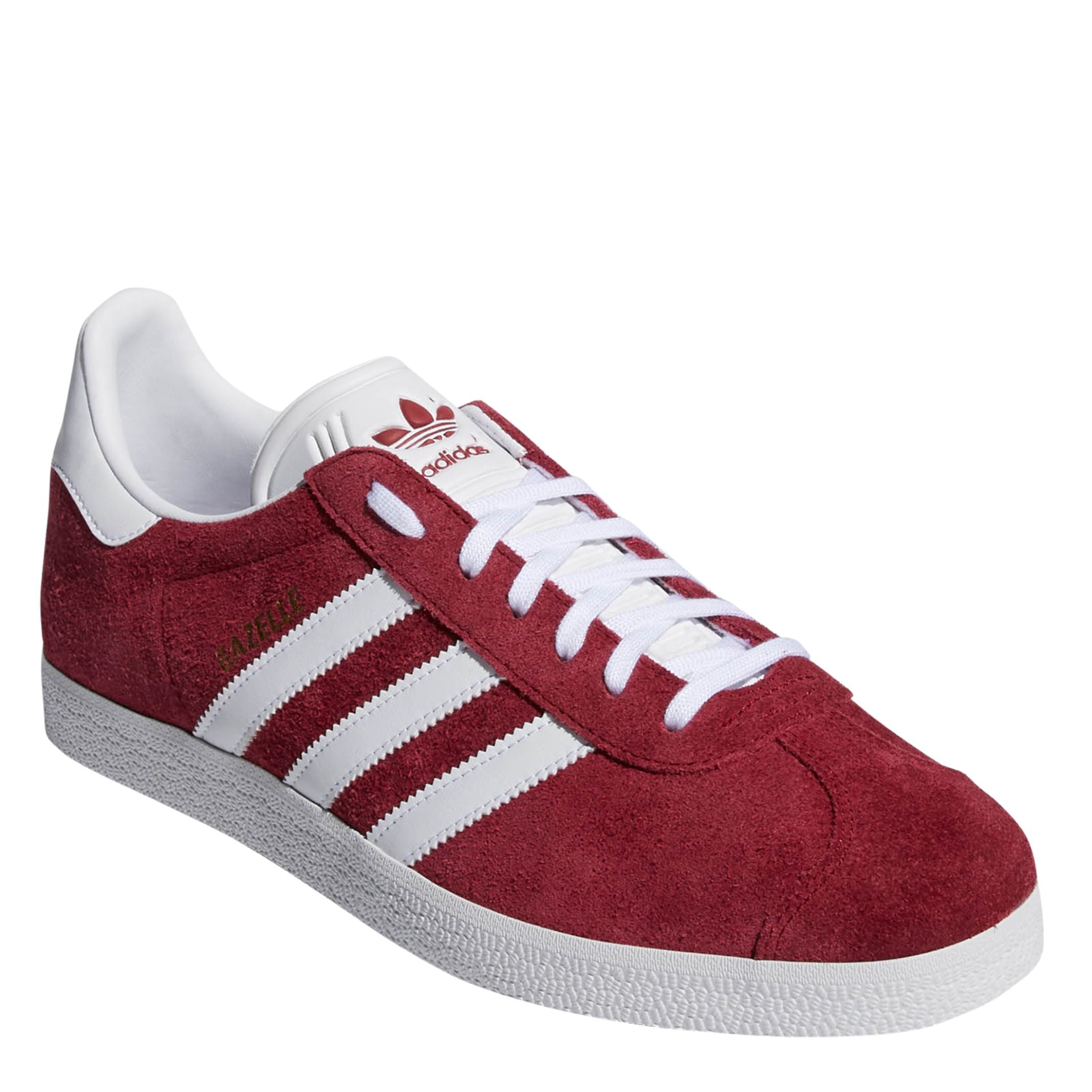 Maroon adidas hot sale gazelle womens